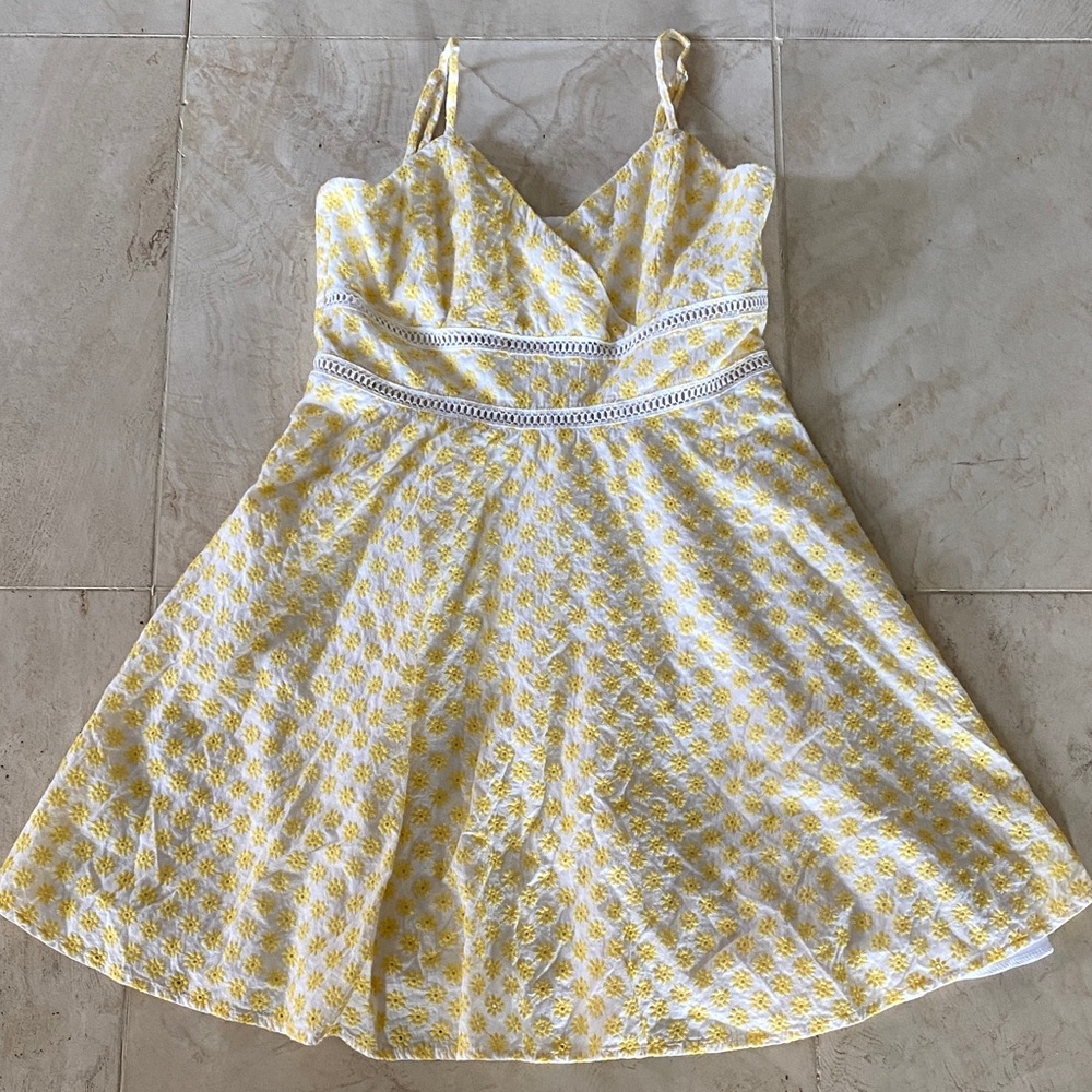 Miami Yellow and White Sundress